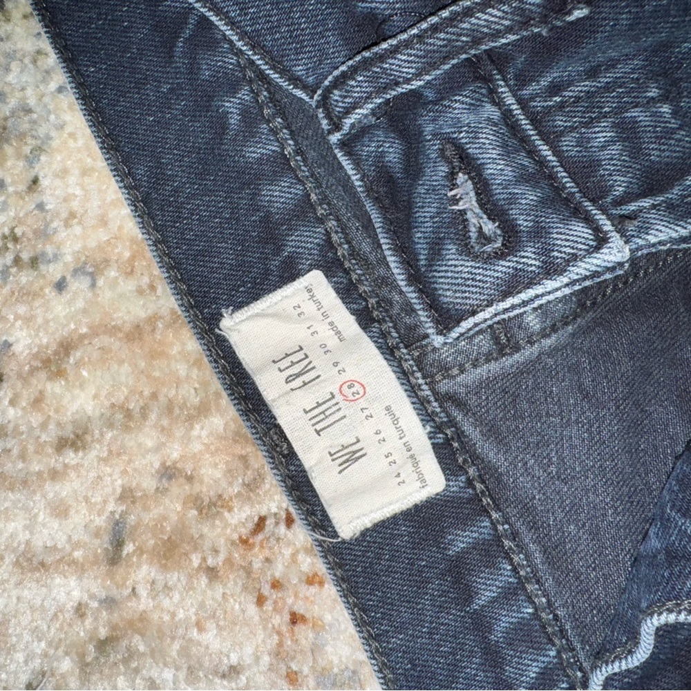 We The Free Dark Denim Distressed Jeans - Picture 3 of 3